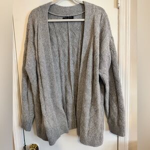 Open Front Cable Knit Cardigan
